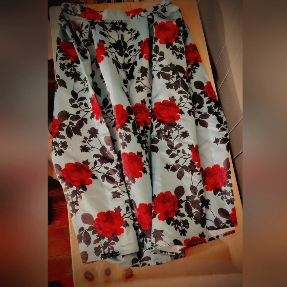 Satin skirt women's XL 12 gothic